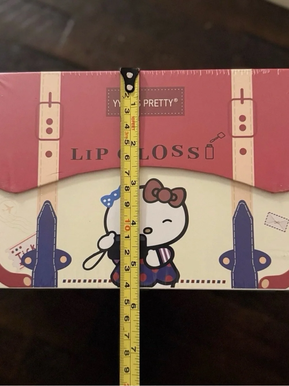 Hello Kitty Box Purse pearl handle with 24 Lip Gloss Mixed Pretty New Sealed